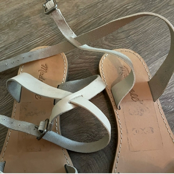 SOLD Madewell The Boardwalk Ankle-Wrap Sandal Leather Strappy Flats - Picture 2 of 8